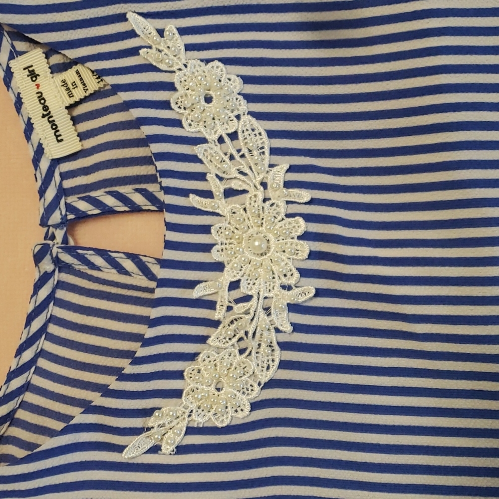 Monteau Girl Striped Blouse